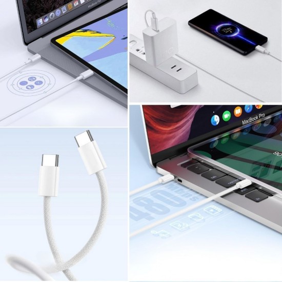 Apple 15/15 Pro Type-C to Type-C Hasır Örgü Hızlı Şarj Kablosu (1m) Apple 15/15 Pro Type-C to Type-C Hasır Örgü Hızlı Şarj Kablosu (1m)