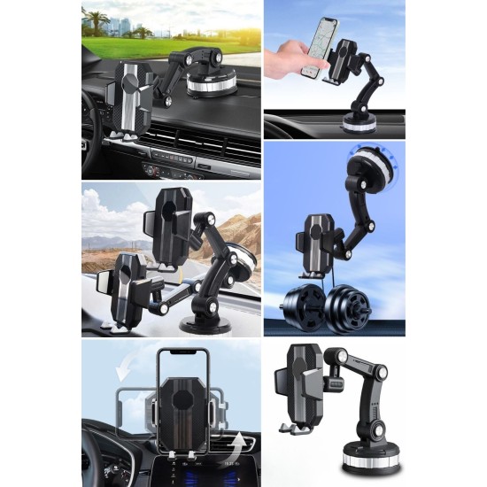 Jel Vantuzlu Cama Takılabilen Güçlü 360 Derece Dönebilen Ayarlanabilir Araç Içi Vantuzlu Telefon Tutucu Jel Vantuzlu Cama Takılabilen Güçlü 360 Derece Dönebilen Ayarlanabilir Araç Içi Vantuzlu Telefon Tutucu
