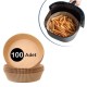 100 Adet Air Fryer Pişirme Kağıdı Tek Kullanımlık Yağlı Kağıdı Yuvarlak Tabak Model 100 Adet Air Fryer Pişirme Kağıdı Tek Kullanımlık Yağlı Kağıdı Yuvarlak Tabak Model
