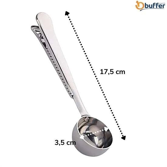 Mandallı Kahve Ölçü Kaşığı Silver Çok Fonksiyonlu Paslanmaz Çelik Kaşık Mandallı Kahve Ölçü Kaşığı Silver Çok Fonksiyonlu Paslanmaz Çelik Kaşık