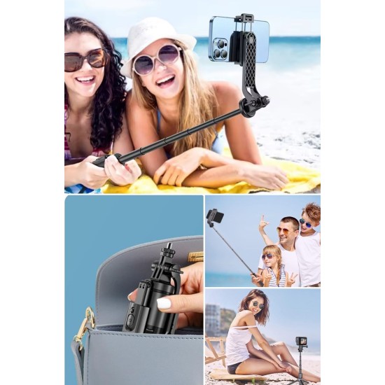 Fotoğraf Makinası ve Telefon Takılabilen 2si 1 Arada 2.2m Uzayan Selfie Çubuğu Kumandalı Tripod Fotoğraf Makinası ve Telefon Takılabilen 2si 1 Arada 2.2m Uzayan Selfie Çubuğu Kumandalı Tripod