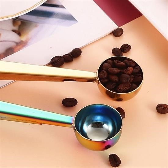 Mandallı Kahve Ölçü Kaşığı Renkli Çok Fonksiyonlu Paslanmaz Çelik Kaşık Mandallı Kahve Ölçü Kaşığı Renkli Çok Fonksiyonlu Paslanmaz Çelik Kaşık