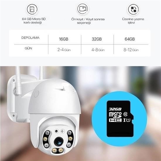 20 MP HD Lens İç Dış Mekan Suya Danıklı IP Wifi Network Güvenlik Kamerası Wifi Kamera 20 MP HD Lens İç Dış Mekan Suya Danıklı IP Wifi Network Güvenlik Kamerası Wifi Kamera