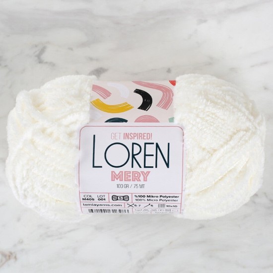 Loren Mery Krem El Örgü İpi - M405 - 34312 Loren Mery Krem El Örgü İpi - M405 - 34312
