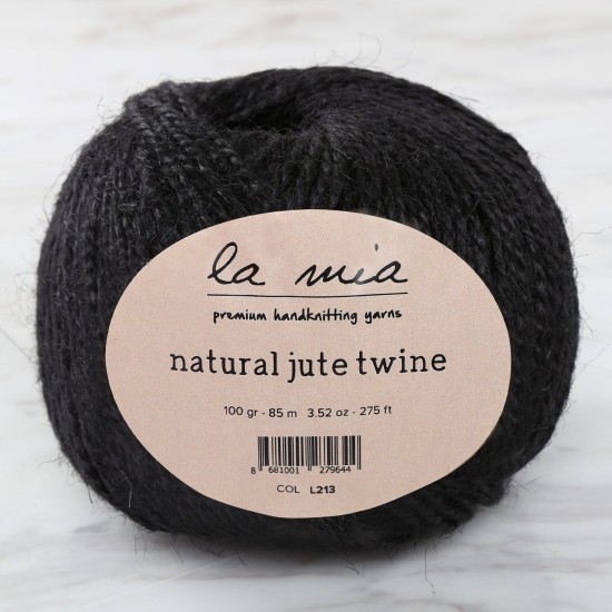La Mia Natural Jute Twine 100 gr Siyah Jüt İp - L213 - 34104 La Mia Natural Jute Twine 100 gr Siyah Jüt İp - L213 - 34104