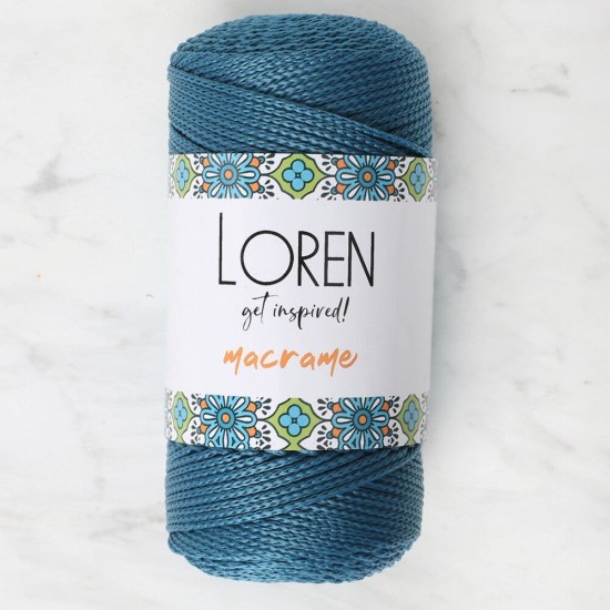 Loren Macrame Petrol Mavisi El Örgü İpi - RM 0238 - 34356 Loren Macrame Petrol Mavisi El Örgü İpi - RM 0238 - 34356