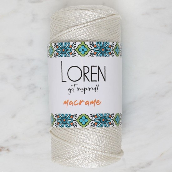 Loren Macrame Krem El Örgü İpi - RM 010 - 34325 Loren Macrame Krem El Örgü İpi - RM 010 - 34325