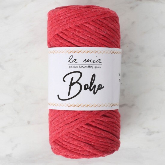 La Mia Boho Kırmızı Büküm Makrome İpi - L033 - 33990 La Mia Boho Kırmızı Büküm Makrome İpi - L033 - 33990