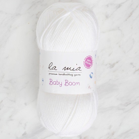 La Mia Baby Boom Beyaz El Örgü İpi - 10 - 34118 La Mia Baby Boom Beyaz El Örgü İpi - 10 - 34118