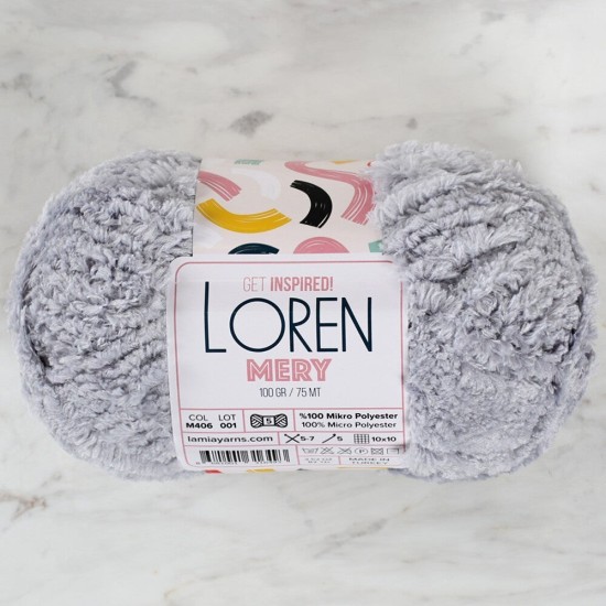Loren Mery Açık Gri El Örgü İpi - M406 - 34313 Loren Mery Açık Gri El Örgü İpi - M406 - 34313
