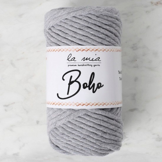 La Mia Boho Gri Büküm Makrome İpi - L031 - 33986 La Mia Boho Gri Büküm Makrome İpi - L031 - 33986