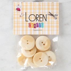 Loren Crafts 8'li Düğme Krem - 1142