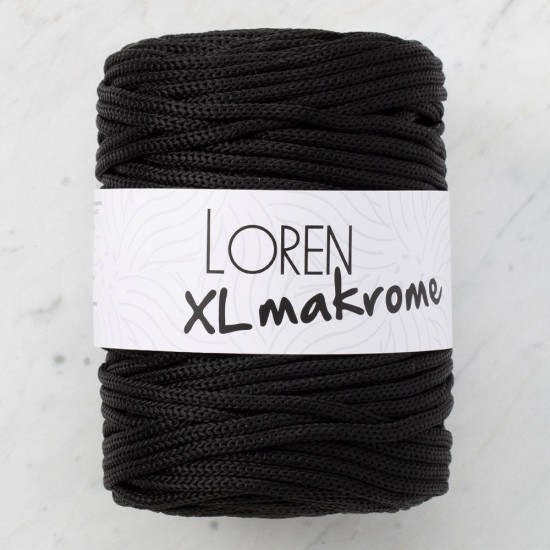Loren XL Makrome Siyah El Örgü İpi - R004 - 33720 Loren XL Makrome Siyah El Örgü İpi - R004 - 33720