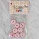 Loren Crafts pembe 8 li yuvarlak düğme - 447 Loren Crafts pembe 8 li yuvarlak düğme - 447