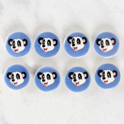 Loren Crafts 8'li Panda Düğme - 1056