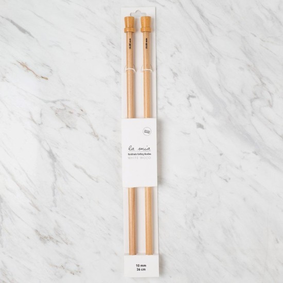 La Mia Whitewood 10 mm 36 cm Ahşap Örgü Şişi La Mia Whitewood 10 mm 36 cm Ahşap Örgü Şişi