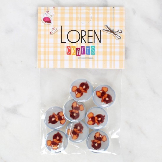 Loren Crafts 8'li Ördek Düğme - 1203 Loren Crafts 8'li Ördek Düğme - 1203