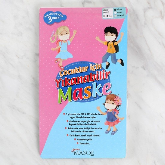 Loren Erkek Çocuklar için Yıkanabilir Maske 8 - 14 Loren Erkek Çocuklar için Yıkanabilir Maske 8 - 14