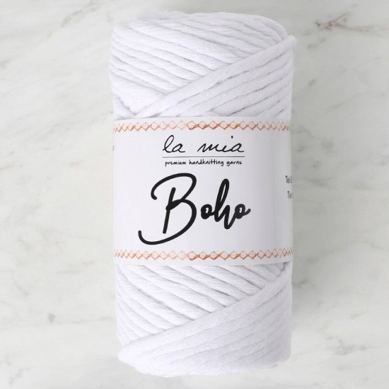 La Mia Boho Beyaz Büküm Makrome İpi - L001 - 33994 La Mia Boho Beyaz Büküm Makrome İpi - L001 - 33994