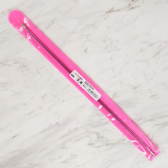 Loren Cratfs 2,5 mm 35 cm Mor Metal Örgü Şişi - LR Loren Cratfs 2,5 mm 35 cm Mor Metal Örgü Şişi - LR