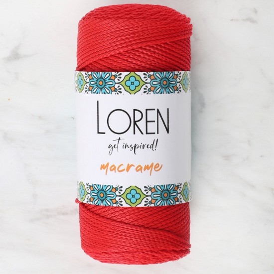 Loren Macrame Kırmızı El Örgü İpi - RM 0100 - 34334 Loren Macrame Kırmızı El Örgü İpi - RM 0100 - 34334