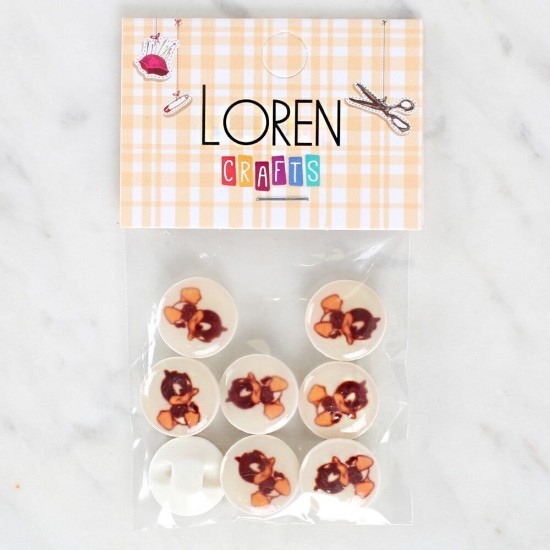 Loren Crafts 8'li Ördek Düğme - 1201 Loren Crafts 8'li Ördek Düğme - 1201
