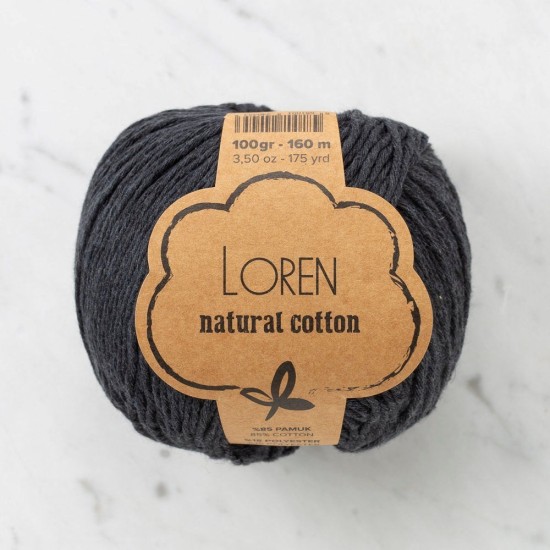 Loren Natural Cotton Füme El Örgü İpi - R081 - 33911 Loren Natural Cotton Füme El Örgü İpi - R081 - 33911
