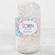Loren Soft Star Makrome İpi Sarı Simli Krem RM103 Loren Soft Star Makrome İpi Sarı Simli Krem RM103