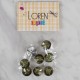 Loren Crafts yeşil 8 li düğme - 209 Loren Crafts yeşil 8 li düğme - 209