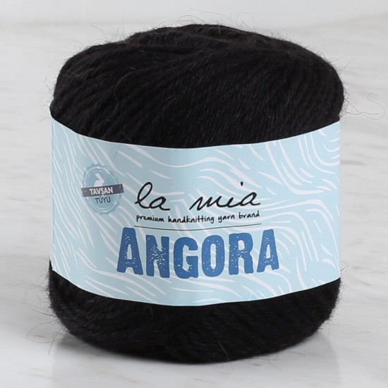 La Mia Angora 50gr Siyah El Örgü İpi - L006 - 33810 La Mia Angora 50gr Siyah El Örgü İpi - L006 - 33810