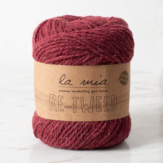 La Mia Re-Tweed Bordo Melanj El Örgü İpi - L189 - 34402 La Mia Re-Tweed Bordo Melanj El Örgü İpi - L189 - 34402