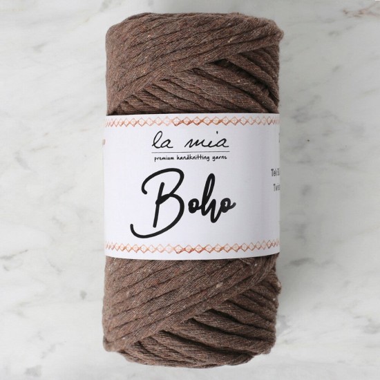 La Mia Boho Koyu Kahve Büküm Makrome İpi - L158 - 33996 La Mia Boho Koyu Kahve Büküm Makrome İpi - L158 - 33996