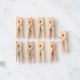 Loren 10 lu Natural Mini Ahşap Mandal Loren 10 lu Natural Mini Ahşap Mandal