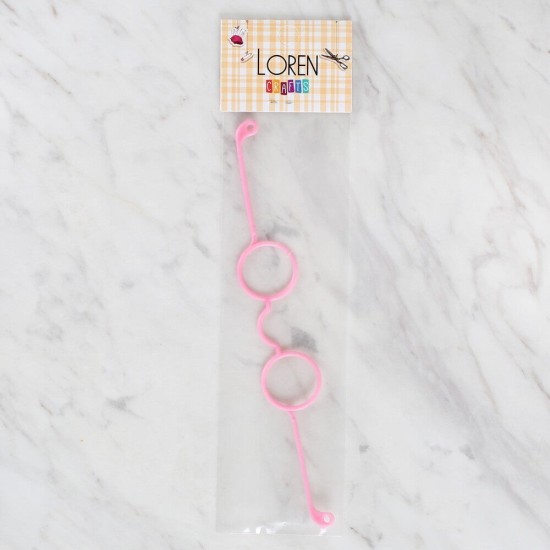 Loren Plastik Amigurumi Gözlük Pembe Loren Plastik Amigurumi Gözlük Pembe