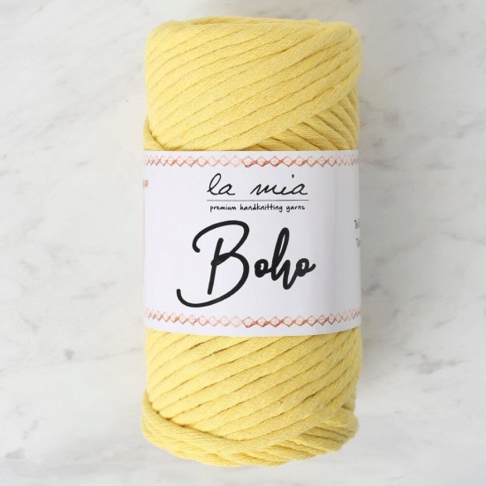 La mia Boho Limon Sarı Büküm Makrome İpi - L186 - 34206 La mia Boho Limon Sarı Büküm Makrome İpi - L186 - 34206