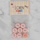 Loren Crafts yavruağzı 8 li yuvarlak düğme - 446 Loren Crafts yavruağzı 8 li yuvarlak düğme - 446
