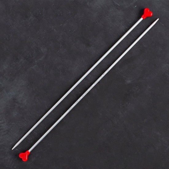 Addi Kalpli 4mm 35cm Klasik Alüminyum Örgü Şişi - Addi Kalpli 4mm 35cm Klasik Alüminyum Örgü Şişi -