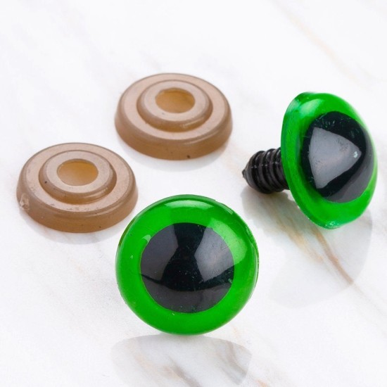 Loren 20 mm Yeşil 5 Çift Amigurumi Göz Loren 20 mm Yeşil 5 Çift Amigurumi Göz