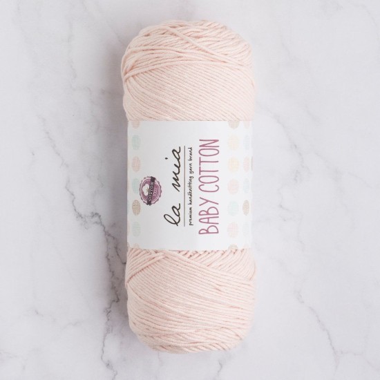 La Mia Baby Cotton Toz Pembe El Örgü İpi - L029 - 33651 La Mia Baby Cotton Toz Pembe El Örgü İpi - L029 - 33651