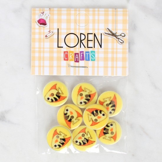 Loren Crafts 8'li Balık Düğme - 1183 Loren Crafts 8'li Balık Düğme - 1183