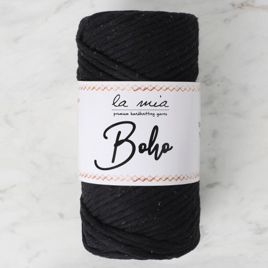 La Mia Boho Siyah Büküm Makrome İpi - L006 - 33997 La Mia Boho Siyah Büküm Makrome İpi - L006 - 33997