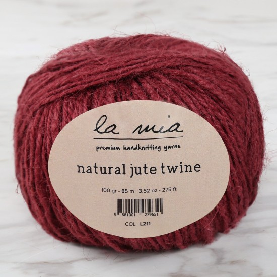 La Mia Natural Jute Twine 100 gr Bordo Jüt İp - L211 - 34105 La Mia Natural Jute Twine 100 gr Bordo Jüt İp - L211 - 34105