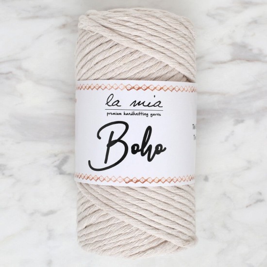 La Mia Boho Krem Büküm Makrome İpi - L002 - 33983 La Mia Boho Krem Büküm Makrome İpi - L002 - 33983