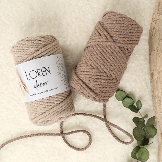 Loren Decor 3 Büküm Makrome İpi Vizon - L143 Loren Decor 3 Büküm Makrome İpi Vizon - L143