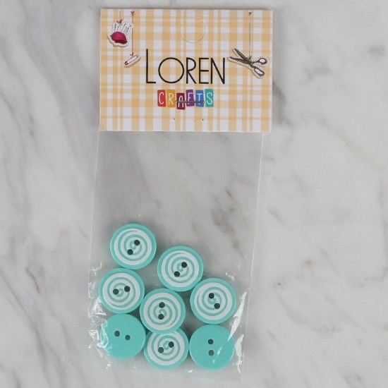 Loren Crafts yeşil 8 li yuvarlak düğme - 454 Loren Crafts yeşil 8 li yuvarlak düğme - 454