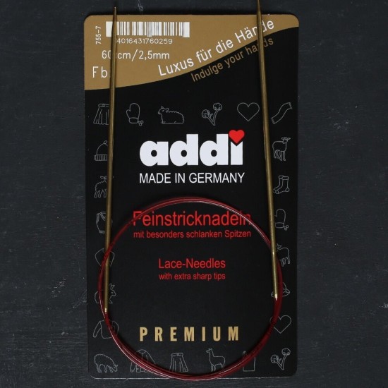 Addi 2,5mm 60cm Klasik Misinalı Dantel Şişi - 755- Addi 2,5mm 60cm Klasik Misinalı Dantel Şişi - 755-