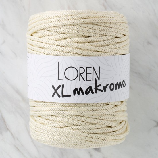 Loren XL Makrome Bej El Örgü İpi - R007 - 33702 Loren XL Makrome Bej El Örgü İpi - R007 - 33702