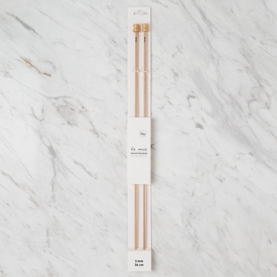 La Mia Whitewood 3 mm 36 cm Ahşap Örgü Şişi La Mia Whitewood 3 mm 36 cm Ahşap Örgü Şişi