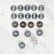 Loren Manyetik Mat Gümüş Metal 5 li Çıt Çıt Set Loren Manyetik Mat Gümüş Metal 5 li Çıt Çıt Set