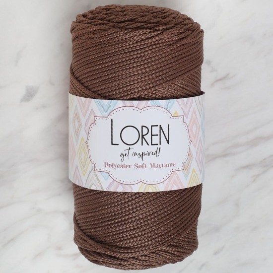 Loren Polyester Soft Macrame Kahverengi El Örgü İpi - LM032 - 34438 Loren Polyester Soft Macrame Kahverengi El Örgü İpi - LM032 - 34438